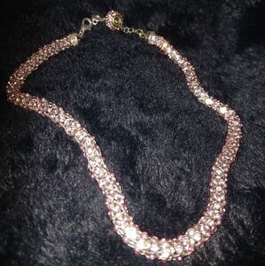 Pink Lemonaid Swarovski crystal necklace.